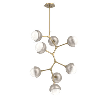 Cabochon LED Chandelier in Gilded Brass (404|CHB0093-VB-GB-WL-001-L3-BS)