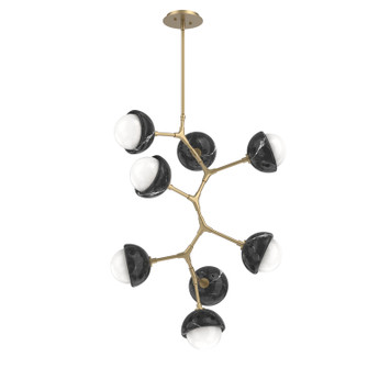 Cabochon LED Chandelier in Gilded Brass (404|CHB0093-VB-GB-WL-001-L3-BM)