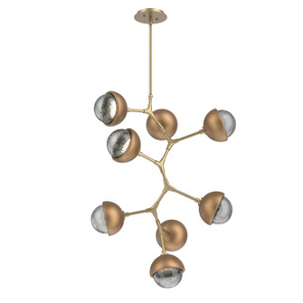 Cabochon LED Chandelier in Gilded Brass (404|CHB0093-VB-GB-S-001-L3-NB)
