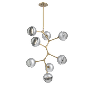 Cabochon LED Chandelier in Gilded Brass (404|CHB0093-VB-GB-S-001-L3-CS)
