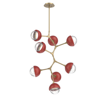 Cabochon LED Chandelier in Gilded Brass (404|CHB0093-VB-GB-C-001-L3-RE)