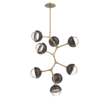 Cabochon LED Chandelier in Gilded Brass (404|CHB0093-VB-GB-C-001-L3-FB)