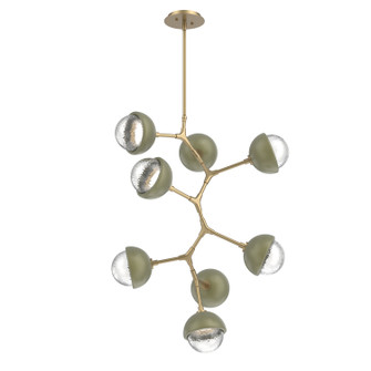 Cabochon LED Chandelier in Gilded Brass (404|CHB0093-VB-GB-C-001-L1-GE)