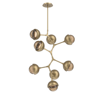 Cabochon LED Chandelier in Gilded Brass (404|CHB0093-VB-GB-B-001-L3-MS)