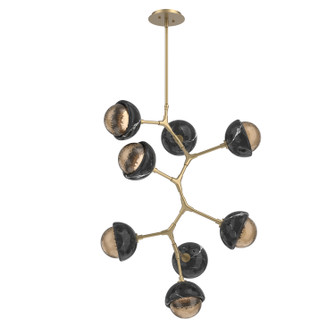 Cabochon LED Chandelier in Gilded Brass (404|CHB0093-VB-GB-B-001-L3-BM)