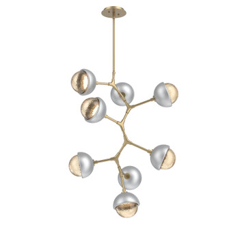 Cabochon LED Chandelier in Gilded Brass (404|CHB0093-VB-GB-A-001-L3-CS)