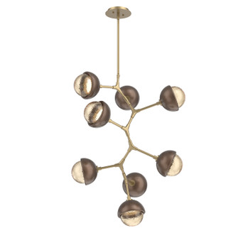 Cabochon LED Chandelier in Gilded Brass (404|CHB0093-VB-GB-A-001-L3-BB)