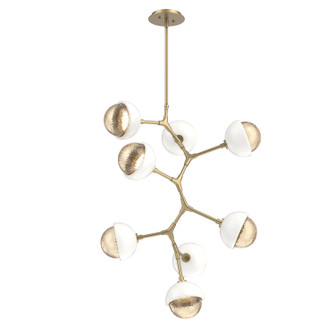 Cabochon LED Chandelier in Gilded Brass (404|CHB0093-VB-GB-A-001-L1-WI)