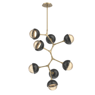 Cabochon LED Chandelier in Gilded Brass (404|CHB0093-VB-GB-A-001-L1-MB)