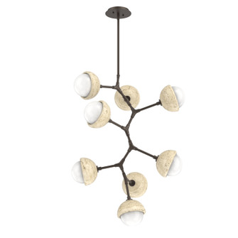 Cabochon LED Chandelier in Flat Bronze (404|CHB0093-VB-FB-WL-001-L3-TR)