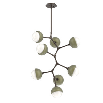 Cabochon LED Chandelier in Flat Bronze (404|CHB0093-VB-FB-WL-001-L3-GE)