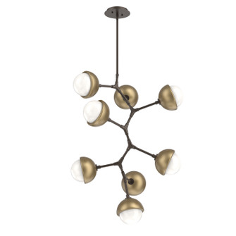Cabochon LED Chandelier in Flat Bronze (404|CHB0093-VB-FB-WL-001-L3-GB)