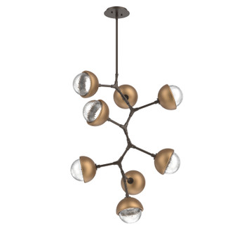 Cabochon LED Chandelier in Flat Bronze (404|CHB0093-VB-FB-C-001-L3-NB)