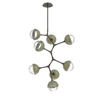 Cabochon LED Chandelier in Flat Bronze (404|CHB0093-VB-FB-C-001-L3-GE)
