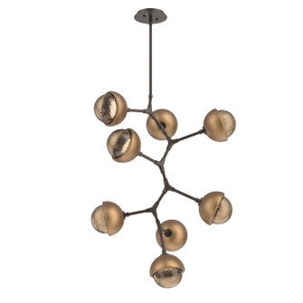 Cabochon LED Chandelier in Flat Bronze (404|CHB0093-VB-FB-B-001-L3-NB)
