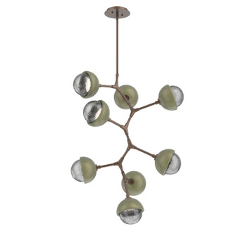 Cabochon LED Chandelier in Burnished Bronze (404|CHB0093-VB-BB-S-001-L1-GE)