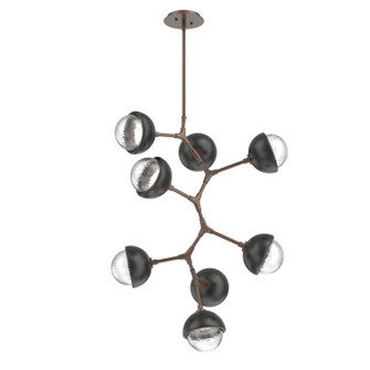 Cabochon LED Chandelier in Burnished Bronze (404|CHB0093-VB-BB-C-001-L3-MB)