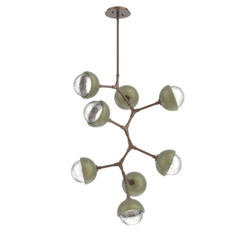 Cabochon LED Chandelier in Burnished Bronze (404|CHB0093-VB-BB-C-001-L1-GE)