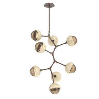 Cabochon LED Chandelier in Burnished Bronze (404|CHB0093-VB-BB-B-001-L3-TR)
