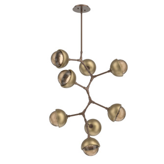 Cabochon LED Chandelier in Burnished Bronze (404|CHB0093-VB-BB-B-001-L3-GB)