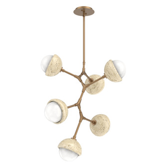 Cabochon LED Chandelier in Novel Brass (404|CHB0093-VA-NB-WL-001-L3-TR)