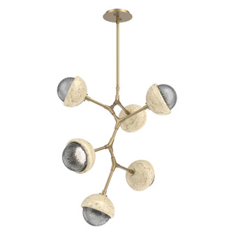 Cabochon LED Chandelier in Novel Brass (404|CHB0093-VA-NB-S-001-L3-TR)