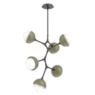 Cabochon LED Chandelier in Graphite (404|CHB0093-VA-GP-WL-001-L3-GE)