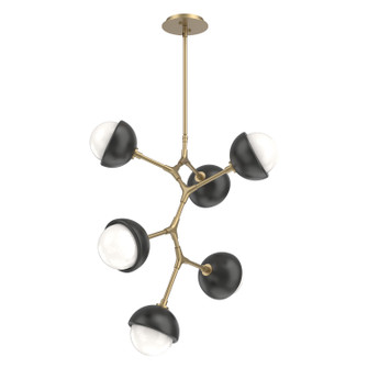 Cabochon LED Chandelier in Gilded Brass (404|CHB0093-VA-GB-WL-001-L3-MB)