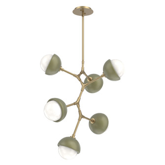 Cabochon LED Chandelier in Gilded Brass (404|CHB0093-VA-GB-WL-001-L3-GE)