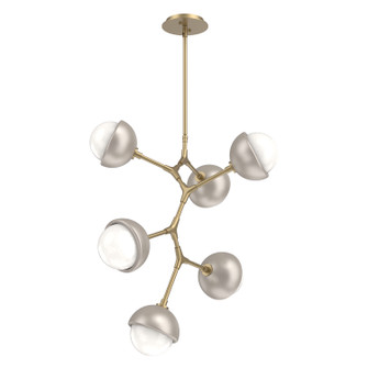 Cabochon LED Chandelier in Gilded Brass (404|CHB0093-VA-GB-WL-001-L3-BS)