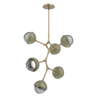 Cabochon LED Chandelier in Gilded Brass (404|CHB0093-VA-GB-S-001-L3-GE)