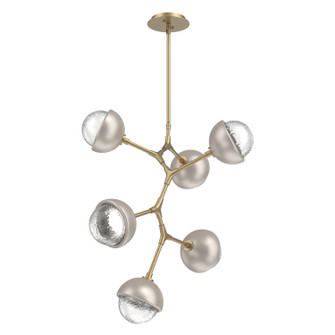 Cabochon LED Chandelier in Gilded Brass (404|CHB0093-VA-GB-C-001-L1-BS)