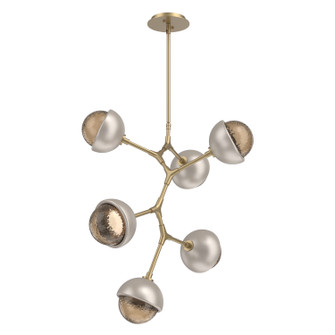 Cabochon LED Chandelier in Gilded Brass (404|CHB0093-VA-GB-B-001-L1-BS)