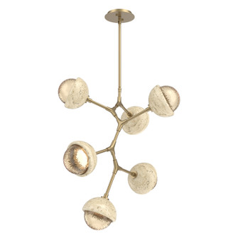 Cabochon LED Chandelier in Gilded Brass (404|CHB0093-VA-GB-A-001-L3-TR)