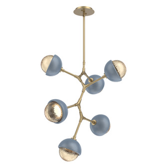 Cabochon LED Chandelier in Gilded Brass (404|CHB0093-VA-GB-A-001-L3-BU)