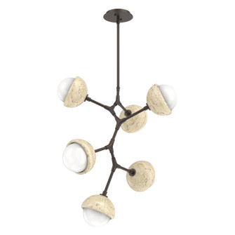 Cabochon LED Chandelier in Flat Bronze (404|CHB0093-VA-FB-WL-001-L3-TR)