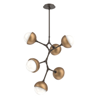 Cabochon LED Chandelier in Flat Bronze (404|CHB0093-VA-FB-WL-001-L3-NB)