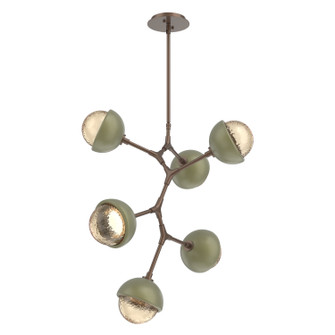 Cabochon LED Chandelier in Burnished Bronze (404|CHB0093-VA-BB-A-001-L1-GE)