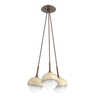 Cabochon LED Pendant in Burnished Bronze (404|CHB0093-0E-BB-WL-C01-L3-TR)