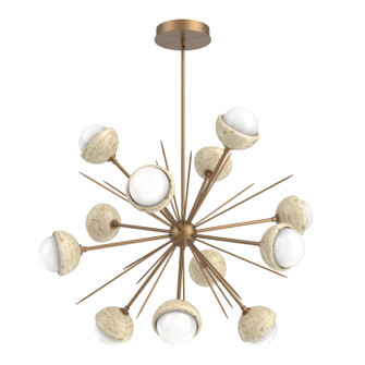 Cabochon LED Chandelier in Novel Brass (404|CHB0093-0B-NB-WL-001-L3-TR)