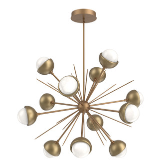 Cabochon LED Chandelier in Novel Brass (404|CHB0093-0B-NB-WL-001-L3-GB)