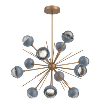 Cabochon LED Chandelier in Novel Brass (404|CHB0093-0B-NB-S-001-L3-BU)