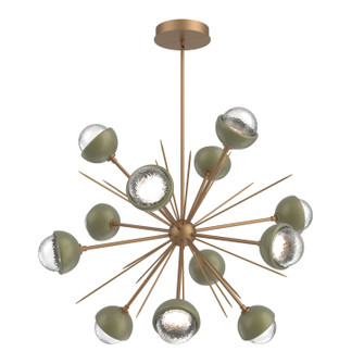 Cabochon LED Chandelier in Novel Brass (404|CHB0093-0B-NB-C-001-L3-GE)