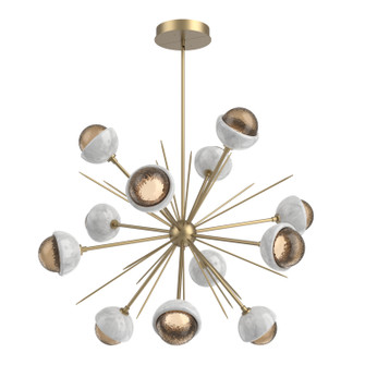 Cabochon LED Chandelier in Novel Brass (404|CHB0093-0B-NB-B-001-L3-WM)