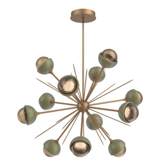 Cabochon LED Chandelier in Novel Brass (404|CHB0093-0B-NB-B-001-L1-GE)