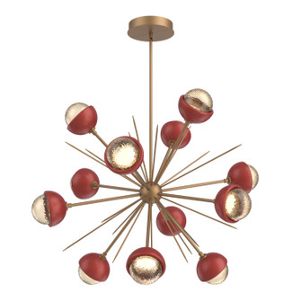Cabochon LED Chandelier in Novel Brass (404|CHB0093-0B-NB-A-001-L3-RE)