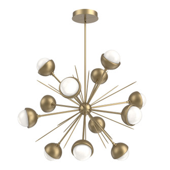 Cabochon LED Chandelier in Gilded Brass (404|CHB0093-0B-GB-WL-001-L3-MS)
