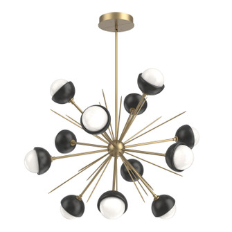 Cabochon LED Chandelier in Gilded Brass (404|CHB0093-0B-GB-WL-001-L3-MB)
