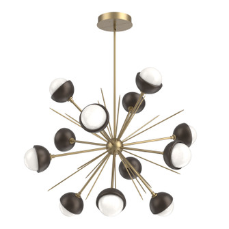 Cabochon LED Chandelier in Gilded Brass (404|CHB0093-0B-GB-WL-001-L3-FB)