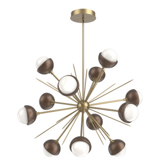 Cabochon LED Chandelier in Gilded Brass (404|CHB0093-0B-GB-WL-001-L3-BB)